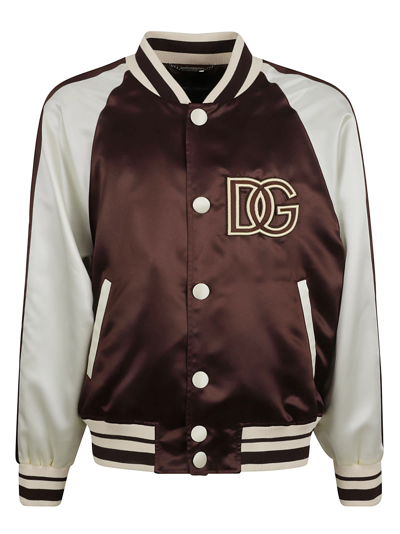 Dolce & Gabbana Men Rome Jacket In Brown