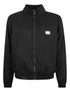 Dolce & Gabbana Logo-plaque Lightweight Jacket In Black