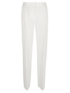 Alberta Ferretti High-waist Plain Trousers In White