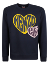 Kenzo Hearts Classic Sweatshirt In Midnight Blue