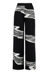 Missoni Slub-print Wide-leg Trousers In Black