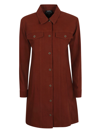 Apc Alpine Dress In Brick Red