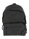 Moncler Pierrick Backpack Front Zip-fastening Pocket In Black