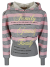 Cormio Michelle Striped Cotton Hoodie In Grey