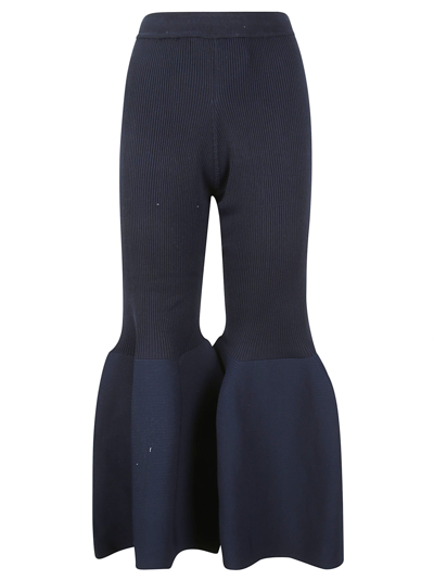 Cfcl Pottery Cupro Bell Bottom Pants In Blue