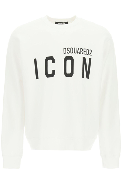 Dsquared2 Logo Printed Crewneck Sweatshirt In White