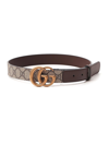 Gucci Double G Buckle Gg Belt In Beige