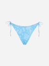 Mc2 Saint Barth Woman Swim Briefs With Paisley Print In Blue