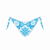 Mc2 Saint Barth Woman Swim Briefs With Maiolica Print In Blue
