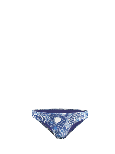 Mc2 Saint Barth Woman Swim Briefs With Bandanna Print In Blue