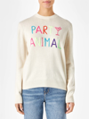 Shop Mc2 Saint Barth Woman Sweater With Party Animal Embroidery Niki Dj Special Edition In White