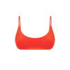Mc2 Saint Barth Woman Orange Terry Bralette Swimsuit In Brown