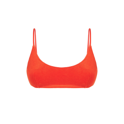 MC2 SAINT BARTH WOMAN ORANGE TERRY BRALETTE SWIMSUIT