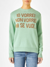 Shop Mc2 Saint Barth Woman Green Sweater With Jacquard Niki Dj Special Edition