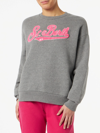 MC2 SAINT BARTH WOMAN FLEECE SWEATSHIRT WITH PINK TERRY LOGO