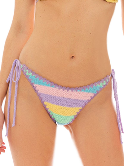 Mc2 Saint Barth Woman Crochet Swim Briefs In Multicolor