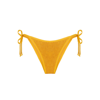 Shop Mc2 Saint Barth Woman Crinkle Cheeky Swim Briefs In Yellow