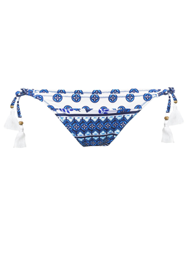 Mc2 Saint Barth Woman Cheeky Swim Briefs With Pattern In White