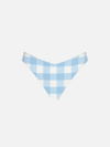 Mc2 Saint Barth Woman Cheeky Swim Briefs With Gingham Print In Blue
