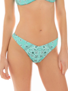 Mc2 Saint Barth Woman Cheeky Swim Briefs With Bandanna Print In Green