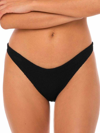 Mc2 Saint Barth Woman Black Crinkle Cheeky Swim Briefs Naomi In Black