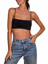 Mc2 Saint Barth Woman Bandeau Black Top With Rhinestone In Black