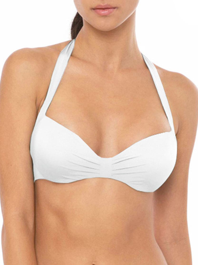 Mc2 Saint Barth White Woman Bralette Bikini