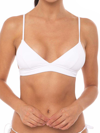 Mc2 Saint Barth White Ribbed Triangle Top In White