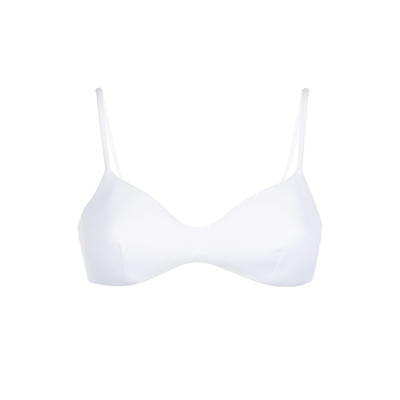 Mc2 Saint Barth White Ribbed Bralette