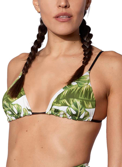 Mc2 Saint Barth Tropical Print Triangle In White