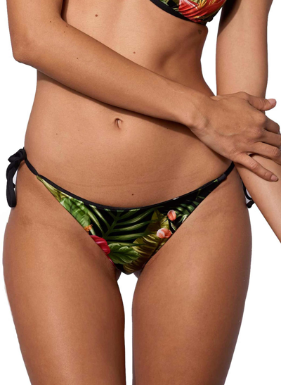 Mc2 Saint Barth Tropical Print Swim Briefs In Black