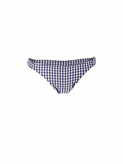 Mc2 Saint Barth Swim Briefs Gingham Print In Blue