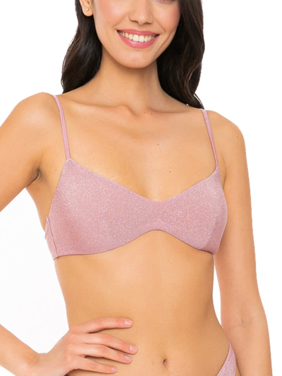 Mc2 Saint Barth Pink Lurex Bralette