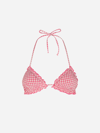 Mc2 Saint Barth Pink Gingham Triangle In Pink