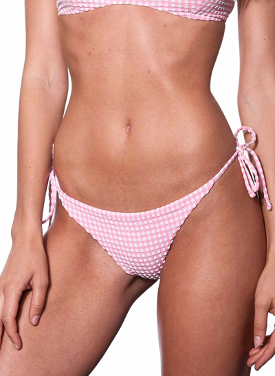 Mc2 Saint Barth Pink Gingham Print Swim Briefs