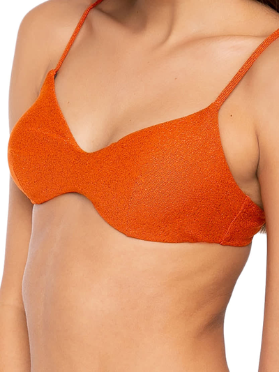 Mc2 Saint Barth Orange Lurex Top Bralette