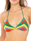 Mc2 Saint Barth Multicolor Crochet Triangle In Multicolor