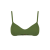 Mc2 Saint Barth Military Green Ribbed Top Bralette In Green