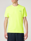 Shop Mc2 Saint Barth Man Yellow Cotton T-shirt In Fluo