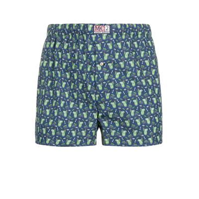 Mc2 Saint Barth Man Underwear Boxer Mojito Print In Blue