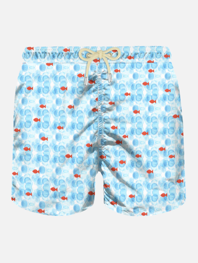 Mc2 Saint Barth Man Swim Shorts With Sea Print
