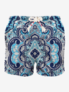 Mc2 Saint Barth Light Blue Paisley Mans Swim Shorts