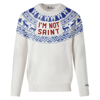 MC2 SAINT BARTH MAN SWEATER WITH IM NOT SAINT LETTERING