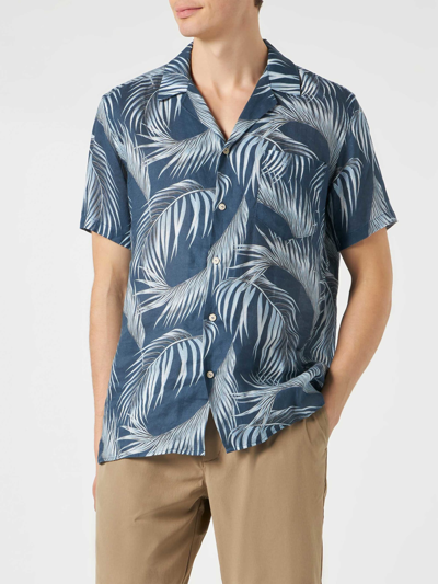 Mc2 Saint Barth Man Shirt With Leaf Print