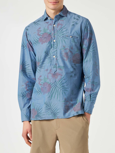 Mc2 Saint Barth Man Shirt With Floral Print