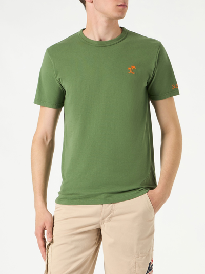 Mc2 Saint Barth Man Green Cotton T-shirt