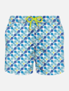 MC2 SAINT BARTH MAN LIGHT FABRIC SWIM SHORTS WITH PADEL RACKETS PRINT