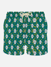 MC2 SAINT BARTH MAN LIGHT FABRIC SWIM SHORTS WITH MONEY AND WATCH PRINT