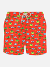 MC2 SAINT BARTH MAN LIGHT FABRIC SWIM SHORTS WITH CROCODILE PRINT