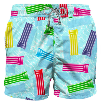 Mc2 Saint Barth Man Classic Swim Shorts With Print